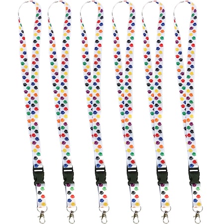 Teacher Created Resources Colorful Paw Print Lanyard, PK6 TCR20350